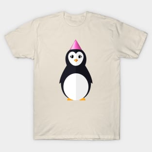 funny penguin in a party hat T-Shirt